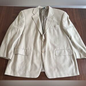 Joseph & Feiss Cream Men's Blazer 100% silk size 44 short